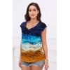 imageDisamer Womens T Shirts Short Sleeve Basic Tee Casual Summer Tops 2025 Fashion Crew Neck Loose Fit BlouseDye Beach