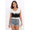 imageDisamer Womens T Shirts Short Sleeve Basic Tee Casual Summer Tops 2025 Fashion Crew Neck Loose Fit BlouseDye Black