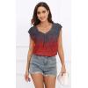 imageDisamer Womens T Shirts Short Sleeve Basic Tee Casual Summer Tops 2025 Fashion Crew Neck Loose Fit BlouseDye Double
