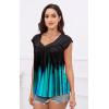 imageDisamer Womens T Shirts Short Sleeve Basic Tee Casual Summer Tops 2025 Fashion Crew Neck Loose Fit BlouseDye Green