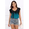 imageDisamer Womens T Shirts Short Sleeve Basic Tee Casual Summer Tops 2025 Fashion Crew Neck Loose Fit BlouseDye Green
