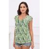 imageDisamer Womens T Shirts Short Sleeve Basic Tee Casual Summer Tops 2025 Fashion Crew Neck Loose Fit BlouseFlower Leaf