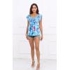 imageDisamer Womens T Shirts Short Sleeve Basic Tee Casual Summer Tops 2025 Fashion Crew Neck Loose Fit BlouseFlower Shading Blue