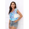 imageDisamer Womens T Shirts Short Sleeve Basic Tee Casual Summer Tops 2025 Fashion Crew Neck Loose Fit BlouseFlower Shading Blue