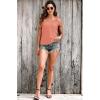 imageDisamer Womens Tops Summer Off The Shoulder 2025 Spring Fashion Short Sleeve T Shirt Basic Tees Sexy Dressy Casual BlouseLace Orange