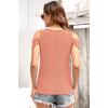 imageDisamer Womens Tops Summer Off The Shoulder 2025 Spring Fashion Short Sleeve T Shirt Basic Tees Sexy Dressy Casual BlouseLace Orange