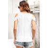 imageDisamer Womens Tops Summer Off The Shoulder 2025 Spring Fashion Short Sleeve T Shirt Basic Tees Sexy Dressy Casual BlouseLace White