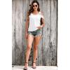 imageDisamer Womens Tops Summer Off The Shoulder 2025 Spring Fashion Short Sleeve T Shirt Basic Tees Sexy Dressy Casual BlouseLace White