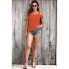 imageDisamer Womens Tops Summer Off The Shoulder 2025 Spring Fashion Short Sleeve T Shirt Basic Tees Sexy Dressy Casual BlouseLiu Orange
