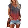 imageDisamer Womens T Shirts Short Sleeve Basic Tee Casual Summer Tops 2025 Fashion Crew Neck Loose Fit BlouseDye Double