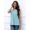 imageDisamer Womens Tank Tops 2025 Trendy Sleeveless Summer Dressy Casual Cute Loose Fit Lace V Neck TShirt Blouse TunicA Lace Blue