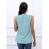 imageDisamer Womens Tank Tops 2025 Trendy Sleeveless Summer Dressy Casual Cute Loose Fit Lace V Neck TShirt Blouse TunicA Lace Blue