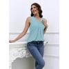 imageDisamer Womens Tank Tops 2025 Trendy Sleeveless Summer Dressy Casual Cute Loose Fit Lace V Neck TShirt Blouse TunicA Lace Blue