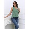 imageDisamer Womens Tank Tops 2025 Trendy Sleeveless Summer Dressy Casual Cute Loose Fit Lace V Neck TShirt Blouse TunicA Lace Green