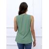 imageDisamer Womens Tank Tops 2025 Trendy Sleeveless Summer Dressy Casual Cute Loose Fit Lace V Neck TShirt Blouse TunicA Lace Green