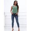 imageDisamer Womens Tank Tops 2025 Trendy Sleeveless Summer Dressy Casual Cute Loose Fit Lace V Neck TShirt Blouse TunicA Lace Green