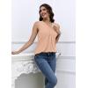 imageDisamer Womens Tank Tops 2025 Trendy Sleeveless Summer Dressy Casual Cute Loose Fit Lace V Neck TShirt Blouse TunicA Lace Orange