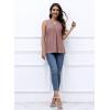imageDisamer Womens Tank Tops 2025 Trendy Sleeveless Summer Dressy Casual Cute Loose Fit Lace V Neck TShirt Blouse TunicA Lace Pink
