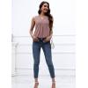 imageDisamer Womens Tank Tops 2025 Trendy Sleeveless Summer Dressy Casual Cute Loose Fit Lace V Neck TShirt Blouse TunicA Lace Pink
