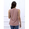 imageDisamer Womens Tank Tops 2025 Trendy Sleeveless Summer Dressy Casual Cute Loose Fit Lace V Neck TShirt Blouse TunicA Lace Pink