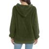 imageLONGYUAN Women Casual Hoodies Fashion Fuzzy Warm Pullover Sherpa Outerwear with PocketsArmy Green2