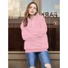 imageLONGYUAN Women Casual Hoodies Fashion Fuzzy Warm Pullover Sherpa Outerwear with PocketsDeep Pink