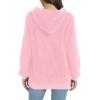 imageLONGYUAN Women Casual Hoodies Fashion Fuzzy Warm Pullover Sherpa Outerwear with PocketsDeep Pink