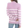 imageLONGYUAN Women Winter Turtle Necks Striped Knit Sweater Long Sleeve Pullover Casual Color Block Spring Tops 2025Wpurple