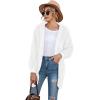 imageLONGYUAN Womens Jacket Winter Coats Hooded Cardigan Fleece Sweaters01white