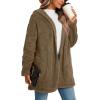 imageLONGYUAN Womens Jacket Winter Coats Hooded Cardigan Fleece Sweaters1fawn