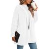 imageLONGYUAN Womens Jacket Winter Coats Hooded Cardigan Fleece Sweaters1white