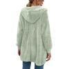 imageLONGYUAN Womens Jacket Winter Coats Hooded Cardigan Fleece SweatersAvocado