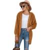 imageLONGYUAN Womens Jacket Winter Coats Hooded Cardigan Fleece SweatersCaramel