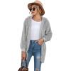 imageLONGYUAN Womens Jacket Winter Coats Hooded Cardigan Fleece SweatersGraya