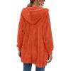 imageLONGYUAN Womens Jacket Winter Coats Hooded Cardigan Fleece SweatersOrange