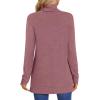 imageLONGYUAN Womens Tunic Tops Long Sleeve Shirts Turtleneck 2025 Trendy Lightweight SweatersAbrown Red