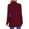 imageLONGYUAN Womens Tunic Tops Long Sleeve Shirts Turtleneck 2025 Trendy Lightweight SweatersAburgundy