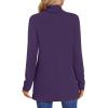 imageLONGYUAN Womens Tunic Tops Long Sleeve Shirts Turtleneck 2025 Trendy Lightweight SweatersAdeep Purple