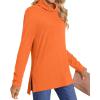 imageLONGYUAN Womens Tunic Tops Long Sleeve Shirts Turtleneck 2025 Trendy Lightweight SweatersAorange
