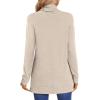 imageLONGYUAN Womens Tunic Tops Long Sleeve Shirts Turtleneck 2025 Trendy Lightweight SweatersBeige