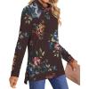 imageLONGYUAN Womens Tunic Tops Long Sleeve Shirts Turtleneck 2025 Trendy Lightweight SweatersBrown Blue Fl