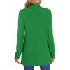 imageLONGYUAN Womens Tunic Tops Long Sleeve Shirts Turtleneck 2025 Trendy Lightweight SweatersGreen