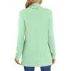 imageLONGYUAN Womens Tunic Tops Long Sleeve Shirts Turtleneck 2025 Trendy Lightweight SweatersMatcha Green