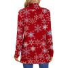 imageLONGYUAN Womens Tunic Tops Long Sleeve Shirts Turtleneck 2025 Trendy Lightweight SweatersSnow Red