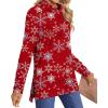 imageLONGYUAN Womens Tunic Tops Long Sleeve Shirts Turtleneck 2025 Trendy Lightweight SweatersSnow Red