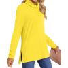 imageLONGYUAN Womens Tunic Tops Long Sleeve Shirts Turtleneck 2025 Trendy Lightweight SweatersYellow