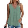 imageDisamer Womens Tank Tops 2025 Trendy Sleeveless Summer Dressy Casual Cute Loose Fit Lace V Neck TShirt Blouse TunicA Lace Green