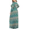 imageLONGYUAN Womens Plus Size Maxi Dresses for Curvy Women Casual Long Dress XL6XL1blue Khaki