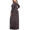 imageLONGYUAN Womens Plus Size Maxi Dresses for Curvy Women Casual Long Dress XL6XL2black Litte Fl