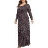 imageLONGYUAN Womens Plus Size Maxi Dresses for Curvy Women Casual Long Dress XL6XL2black Litte Fl
